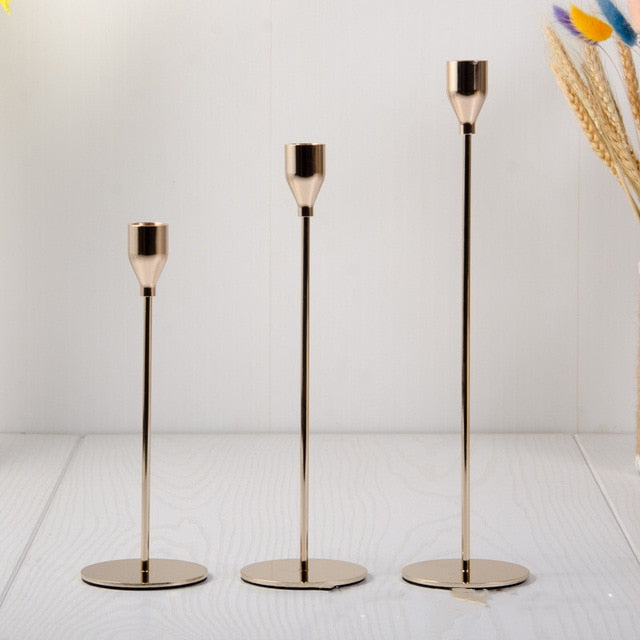 3 Pcs/ Set   Metal Candle Holder