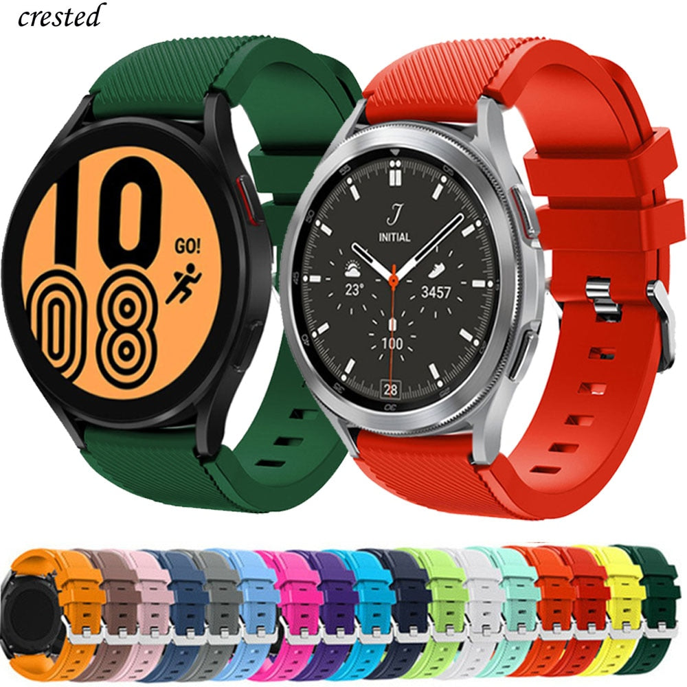 20mm 22mm Band for Samsung Galaxy Watch 4 silicone  Pro strap