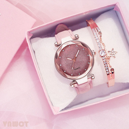 pink women Bracelet watch