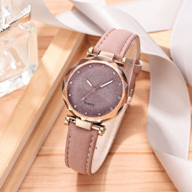 pink women Bracelet watch