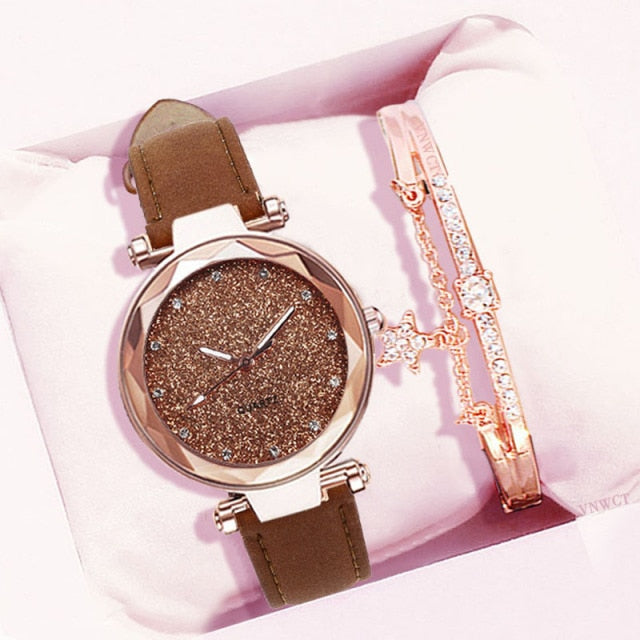 pink women Bracelet watch