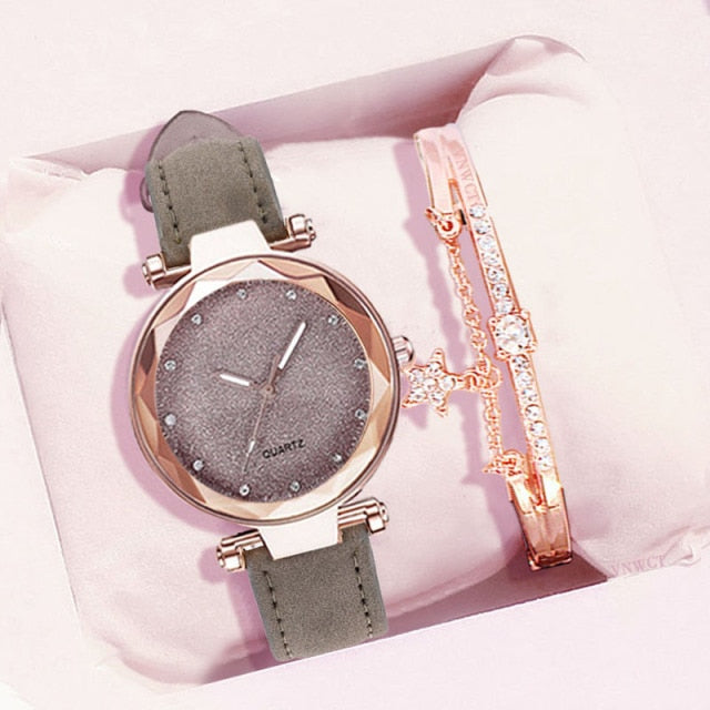 pink women Bracelet watch