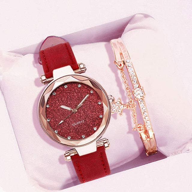 pink women Bracelet watch