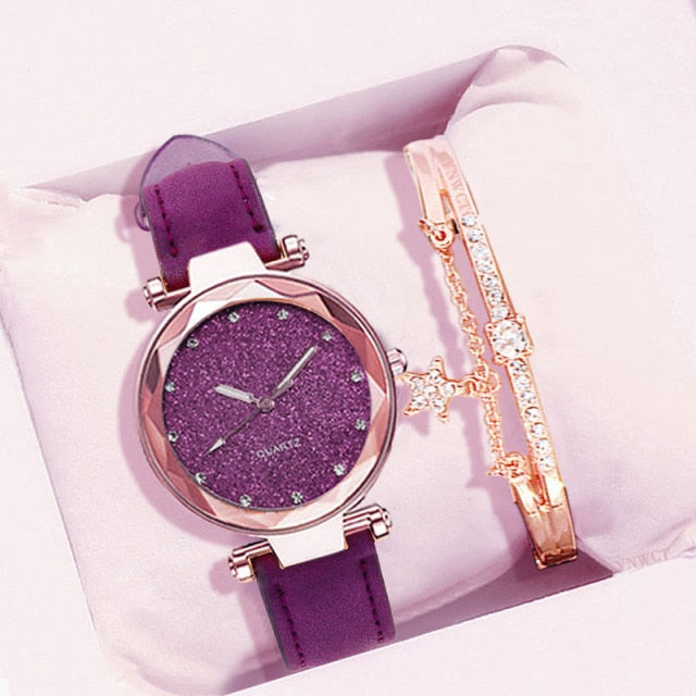 pink women Bracelet watch